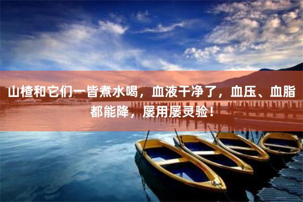 山楂和它们一皆煮水喝，血液干净了，血压、血脂都能降，屡用屡灵验！