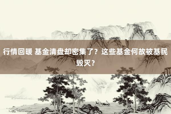 行情回暖 基金清盘却密集了？这些基金何故被基民毁灭？