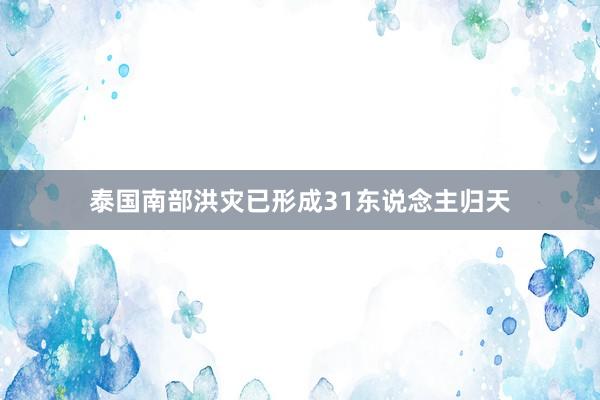 泰国南部洪灾已形成31东说念主归天